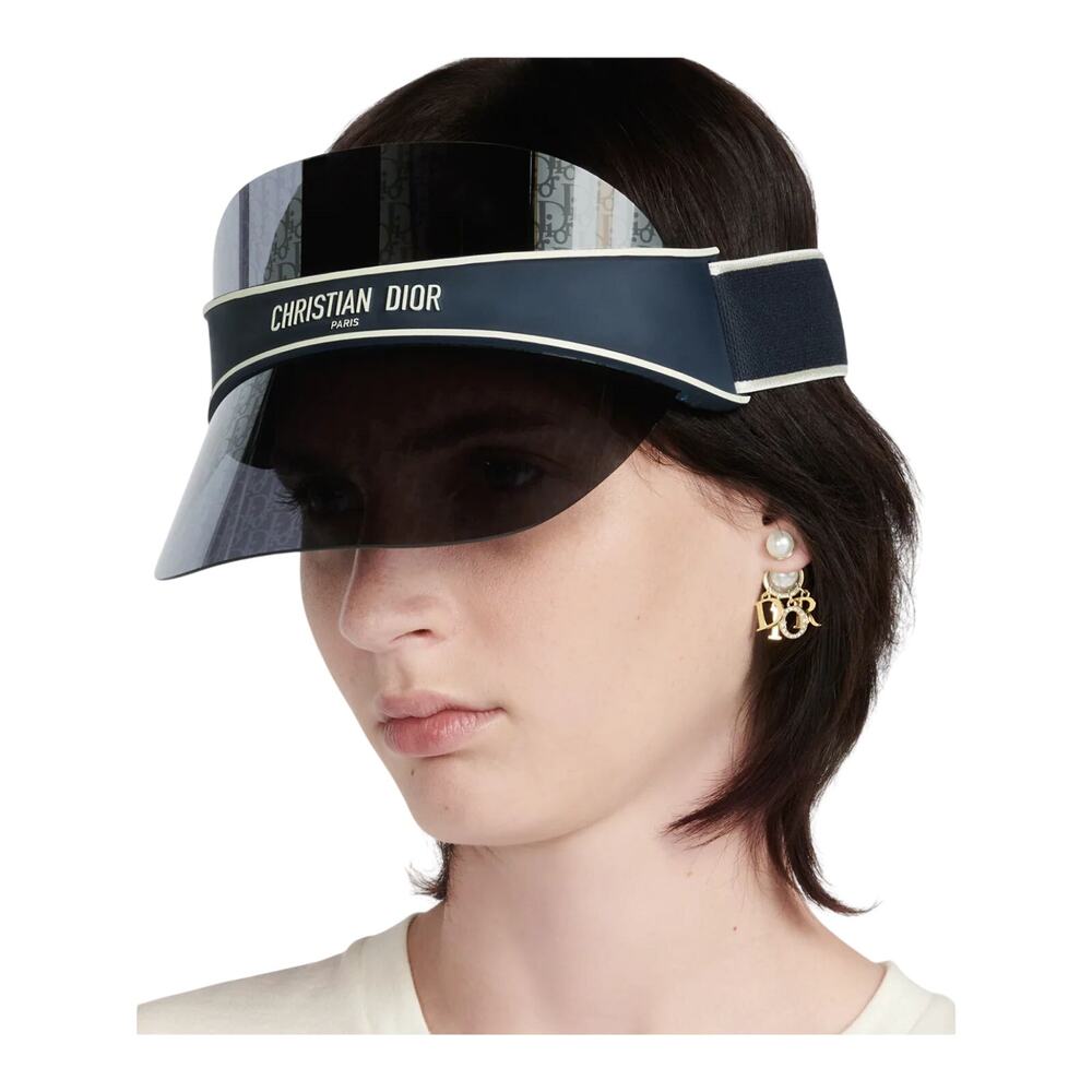 Christian Dior Oblique Jacquard Acetate DiorClub V1U Sun Visor Blue Women's